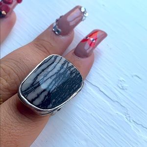 Genuine Stone 925 Silver Ring